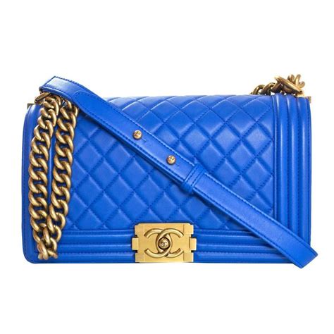 chanel cobalt blue boy bag|chanel boys bag.